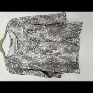 Chico's Snakeskin Print Top - Size 1 - Stylish and Trendy